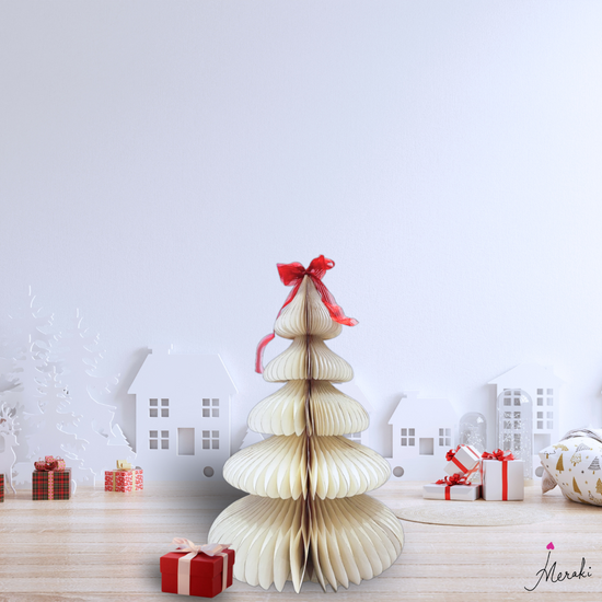 Ivory Paper Christmas Tree (100 cm)