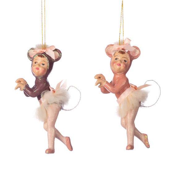 Dancing Mouse Ballerina Ornament