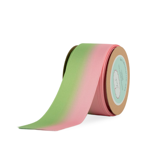 Double-face shaded ribbon (Pink and Green)