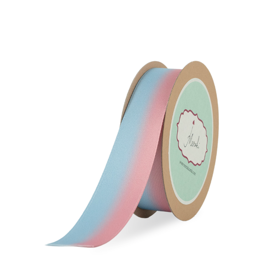 Double-face shaded ribbon (Baby Blue and Baby Pink)