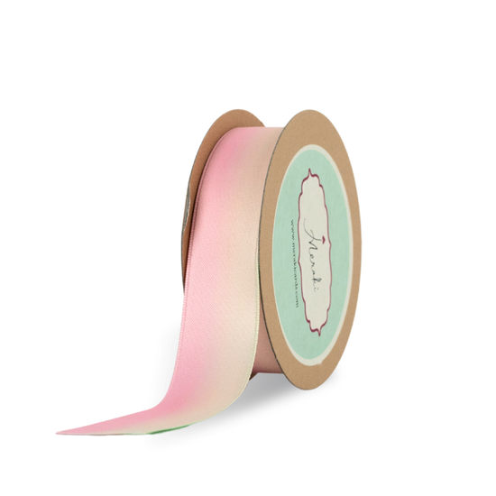 Double-face shaded ribbon (Cream and Pink)