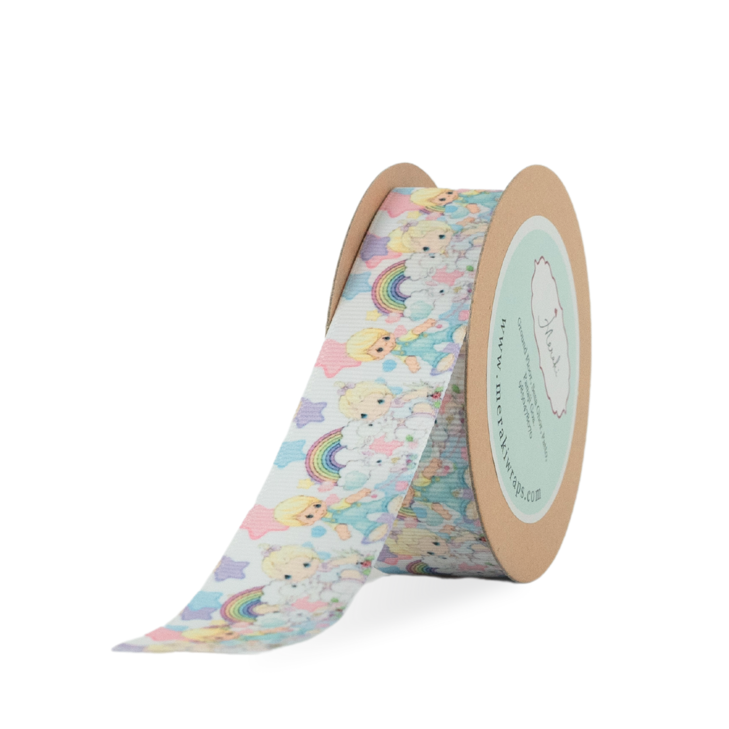 Rainbow & Baby Print Grosgrain Ribbon