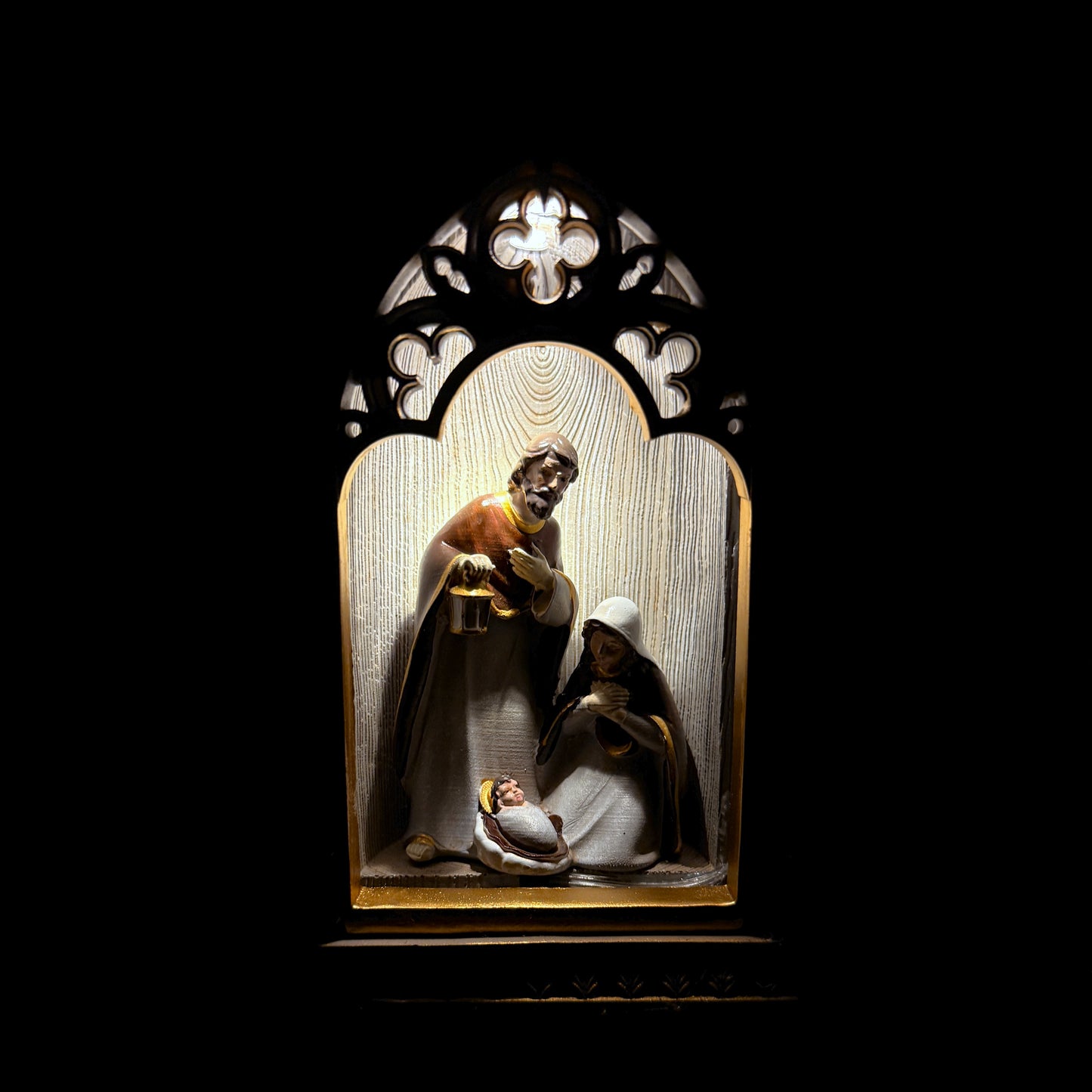 Holy Family Figurine With Led Light