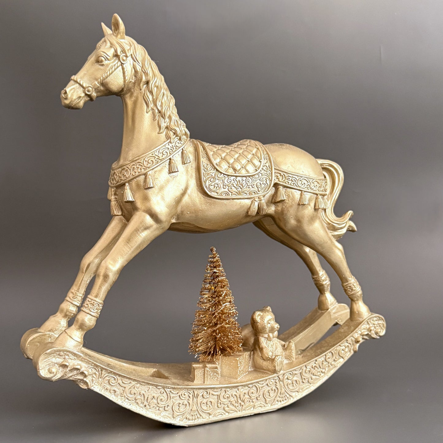 Gold Rocking Horse with LED light