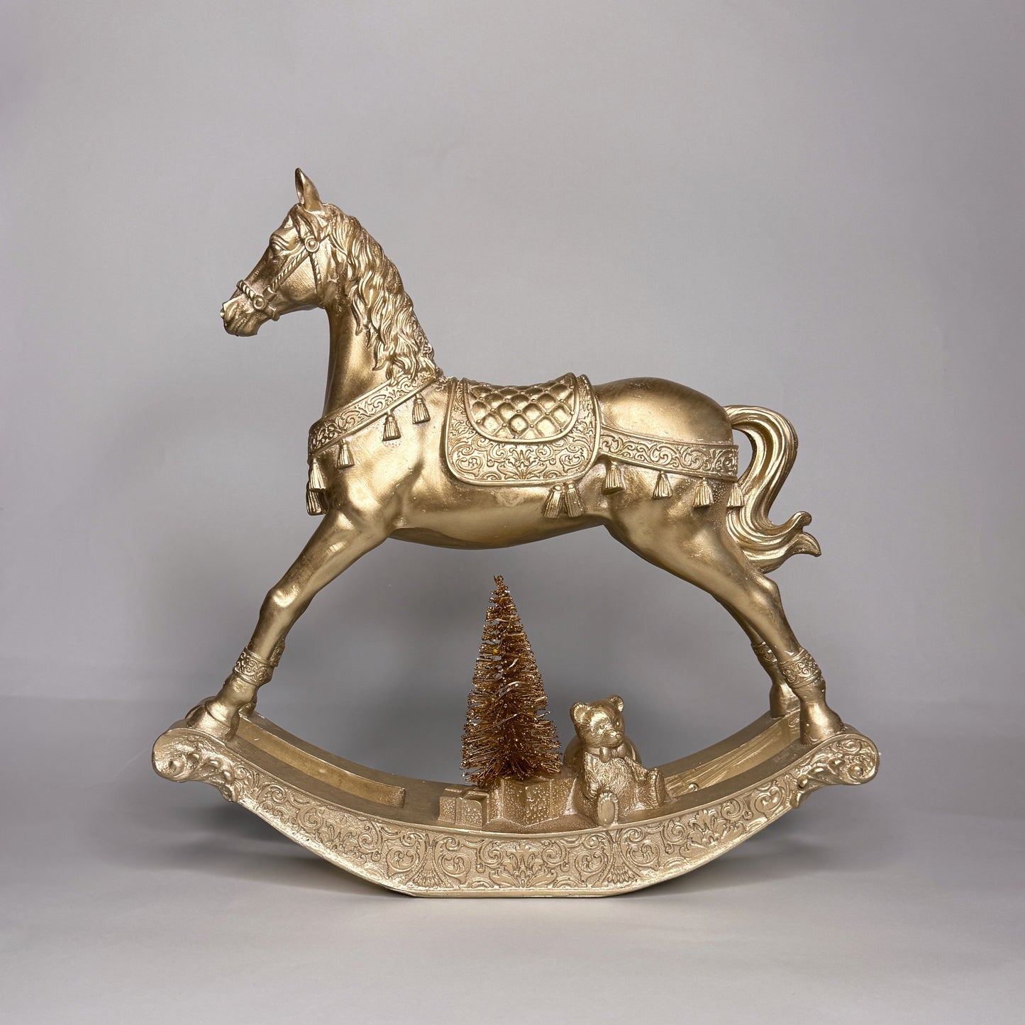 Gold Rocking Horse with LED light