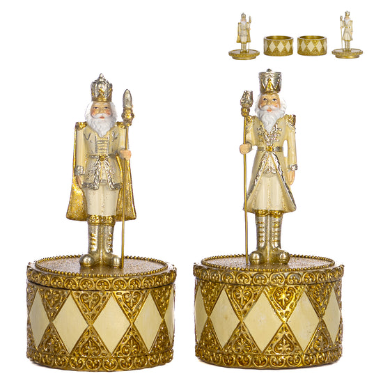 Gold Nutcracker Decorative Box Set of 2