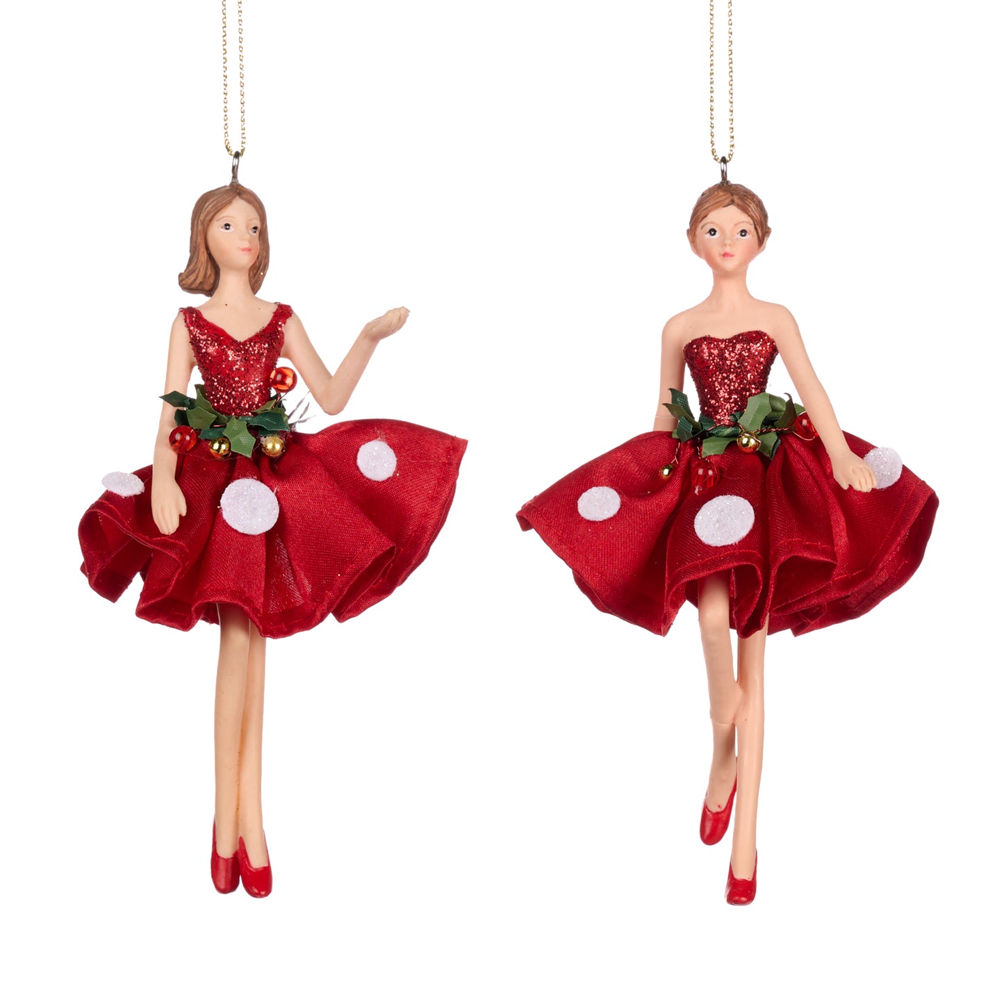 Fairy Tale Inch Girl Ornaments - set of 2