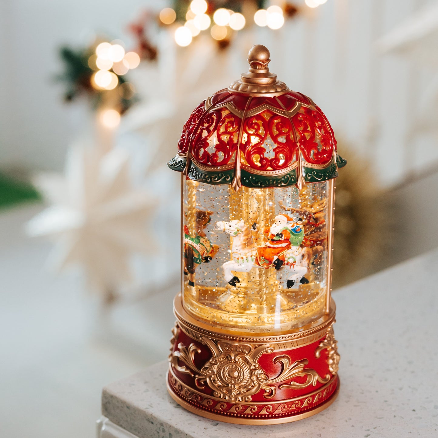 Water-Spinning Vintage Carousel With LED light and Music