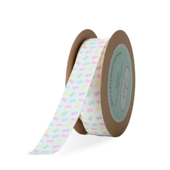 Tiny Bunny rabbits Multicolour Ribbon