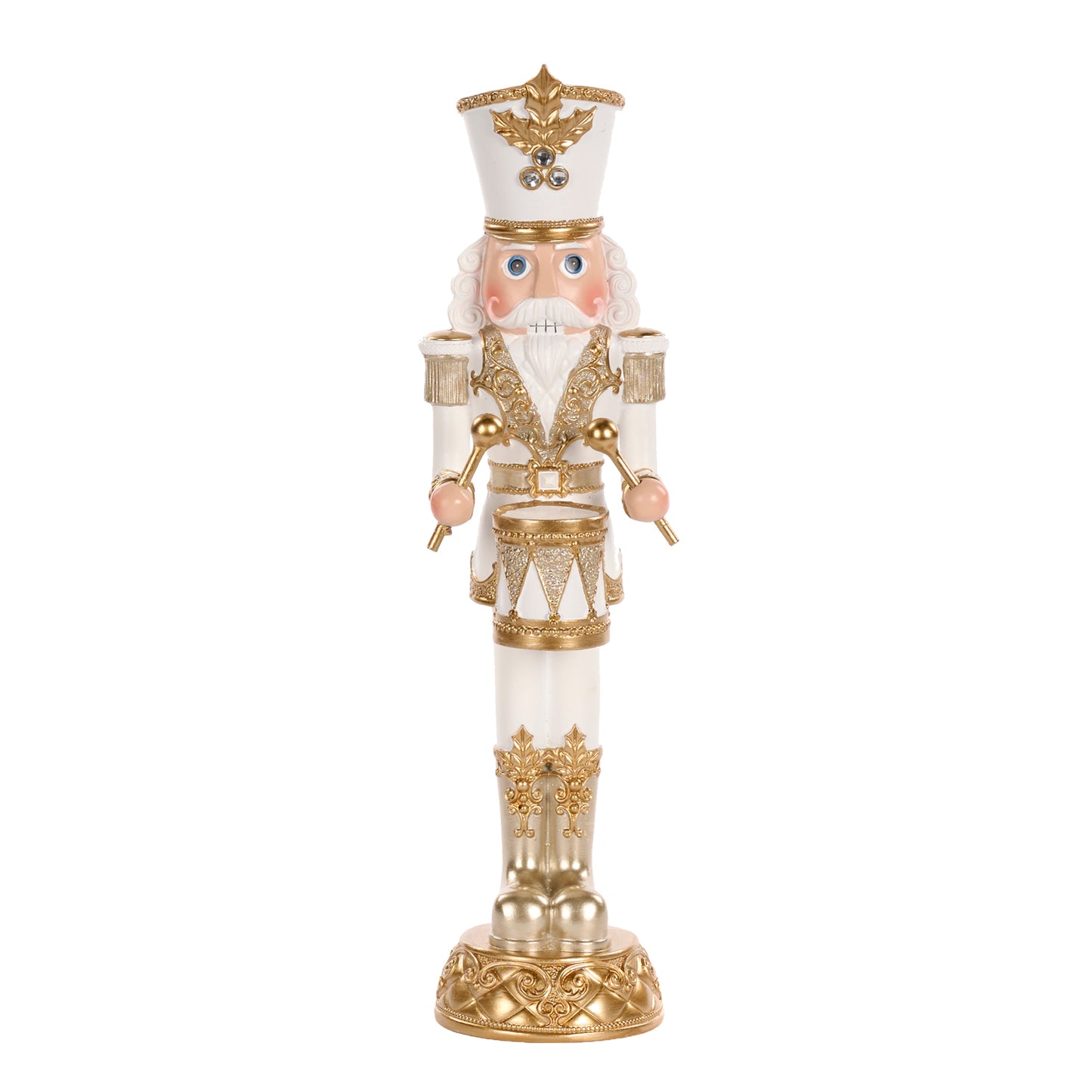 White and Gold Nutcracker Figurine