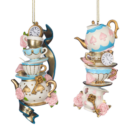 Alice in Wonderland Tea cup Stack Ornaments