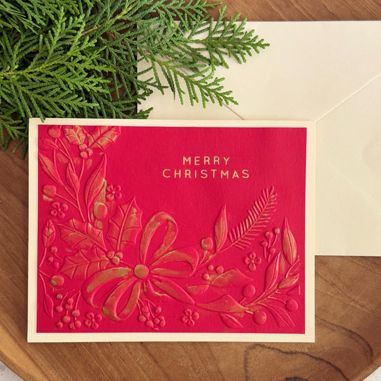 Red "Merry Christmas" Card