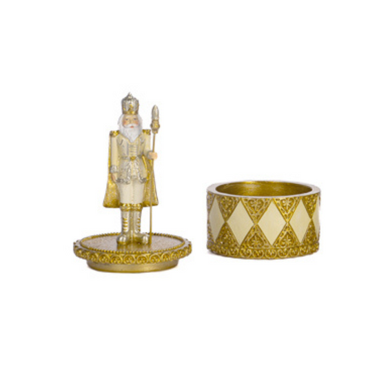 Gold Nutcracker Decorative Box Set of 2