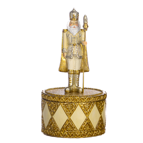 Gold Nutcracker Decorative Box Set of 2