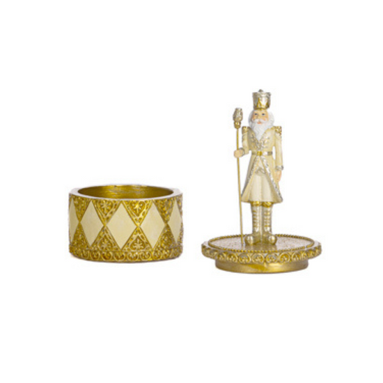 Gold Nutcracker Decorative Box Set of 2